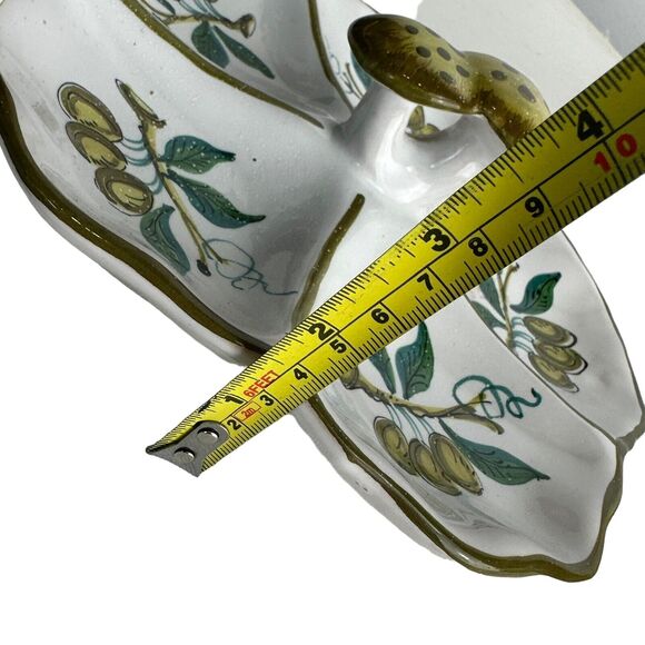 Mushroom 5 Section Serving Plate Tray Tapenade & Olive Appetizer Made In Italy - Picture 5 of 6